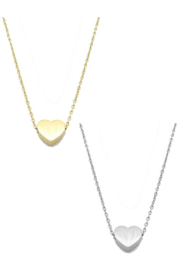 Heart Pendant Necklaces By DOBBI ( Variety Color Available )
