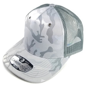 CAMBRIDGE 5 PANEL SHINY CAMO TRUCKER ( PACK OF 6 )