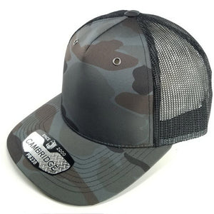 CAMBRIDGE 5 PANEL SHINY CAMO TRUCKER ( PACK OF 6 )