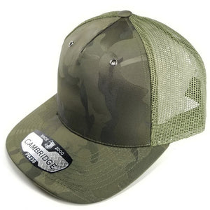 CAMBRIDGE 5 PANEL SHINY CAMO TRUCKER ( PACK OF 6 )