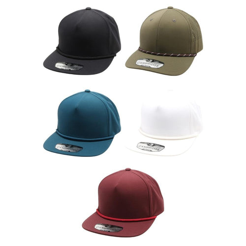 CAMBRIDGE 5 PANEL HYBRID ROPE SNAPBACK ( PACK OF 6 )