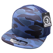 Load image into Gallery viewer, CAMBRIDGE SHINY CAMO CAMPER PERFORATED SNAPBACK HATS ( PACK OF 6 )