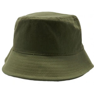 PLAIN WASHED COTTON FISHERMAN BUCKET HATS ( PACK OF 6 )