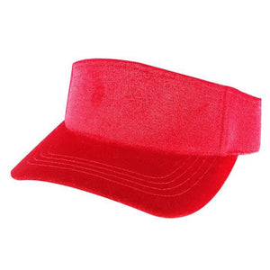 VELVET SUN VISOR HATS ( PACK OF 6 )