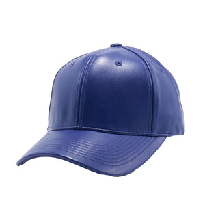 PU LEATHER BASEBALL HATS ( PACK OF 6 )