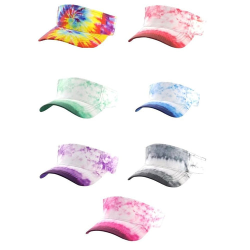 CAMBRIDGE TIE DYE SUN VISOR ( PACK OF 6 )