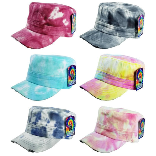 CAMBRIDGE PLAIN TIE DYE CASTRO CAP ( PACK OF 6 )