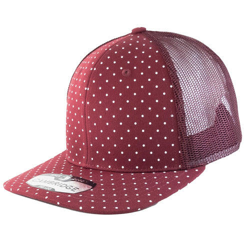 POLKADOT 6 PANEL MESH TRUCKER HATS ( PACK OF 6 )