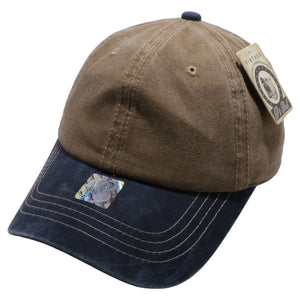 PIGMENT WASHED COTTON 2 TONE BUCKLE STRAP HAT ( PACK OF 6 )