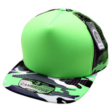 Load image into Gallery viewer, CAMBRIDGE PLAIN NEON CAMO SPONGE TRUCKER HATS ( PACK OF 6 )