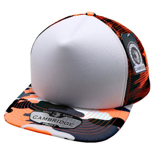 CAMBRIDGE PLAIN NEON CAMO SPONGE TRUCKER HATS ( PACK OF 6 )