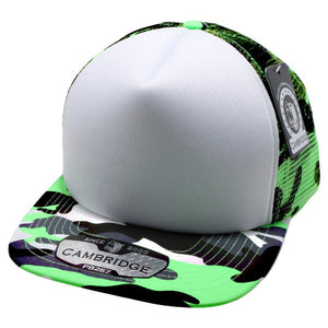 CAMBRIDGE PLAIN NEON CAMO SPONGE TRUCKER HATS ( PACK OF 6 )