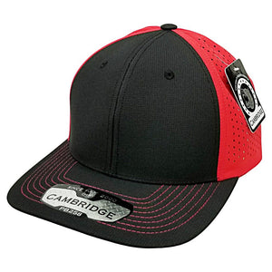 CAMBRIDGE PERFORATED SNAPBACK HATS ( PACK OF 6 )