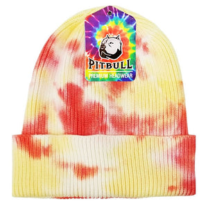 TIE DYE CUFFED KNIT BEANIE HATS ( PACK OF 6 )