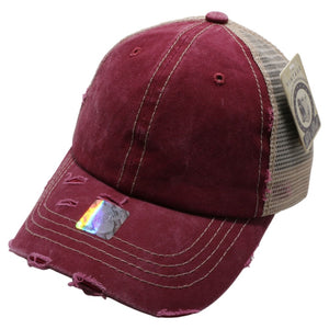 PIGMENT VINTAGE MESH TRUCKER HATS ( PACK OF 6 )