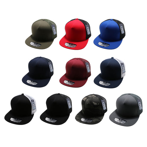 5 PANEL COTTON TRUCKER HATS ( PACK OF 6 )