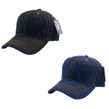 Load image into Gallery viewer, HOOK AND LOOP BACKSTRAP WITH DENIM CURVED CAPS ( PACK OF 6 )