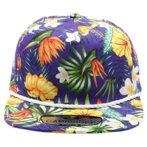 CAMBRIDGE 5 PANEL UNSTRUCTURED FLORAL ROPE HAT ( PACK OF 6 )