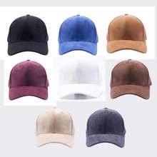 Load image into Gallery viewer, Suede Baseball Caps ( PACK OF 6 )