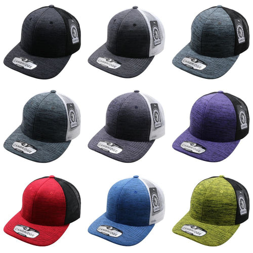 CAMBRIDGE SPACE DYED MESH TRUCKER HATS ( PACK OF 6 )