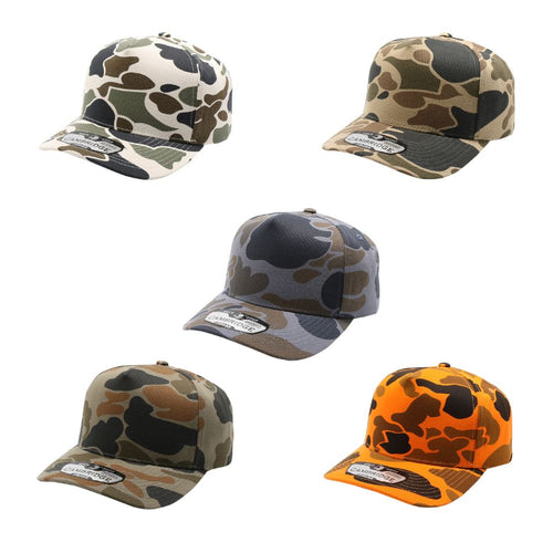 Five Panel Old School Camo High Frame ( Pack of 6 )