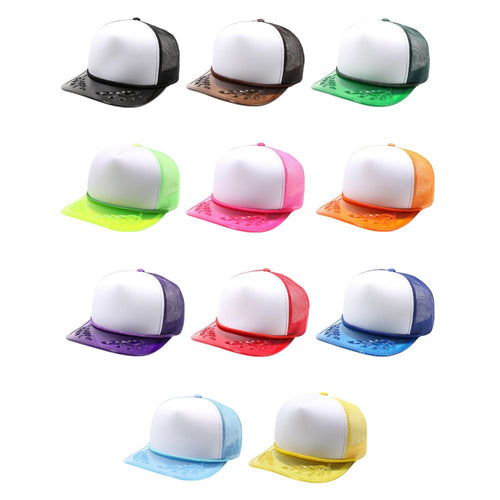 Five Panel Trucker with Transparent Bay leaf Visor ( Pack of 6 )