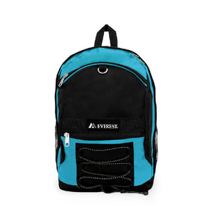 TWO-TONE BACKPACK W/ MESH POCKETS